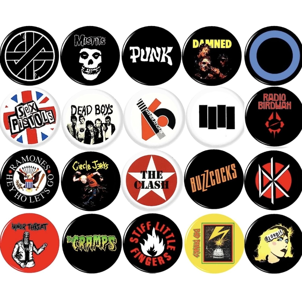 Punk rock set of 20! 1 inch size buttons/pins
